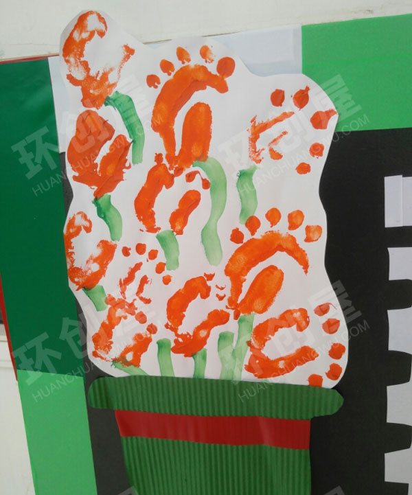 幼儿园主题墙春天创意画我的小手真能干环创图片