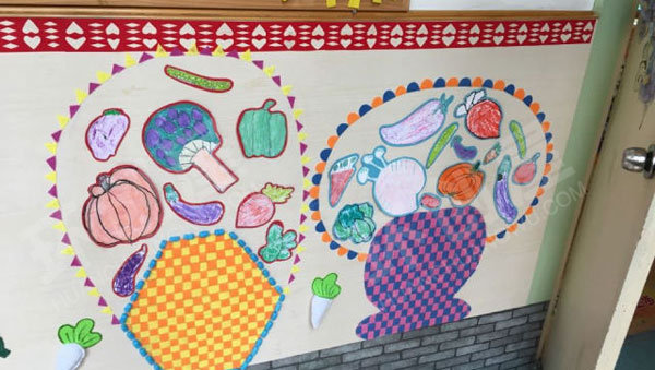 幼儿园我知道的蔬菜主题墙环创图片