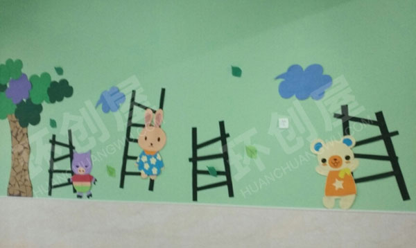 幼儿园墙面布置动物花花衣寝室环创图片