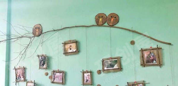 幼儿园墙面布置生机勃勃的装饰环创图片