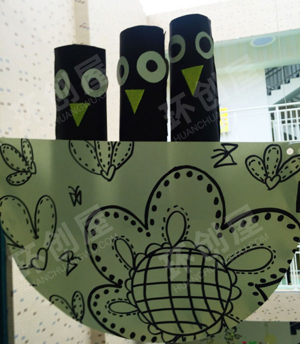 幼儿园手工春天气息燕子窝吊饰环创图片