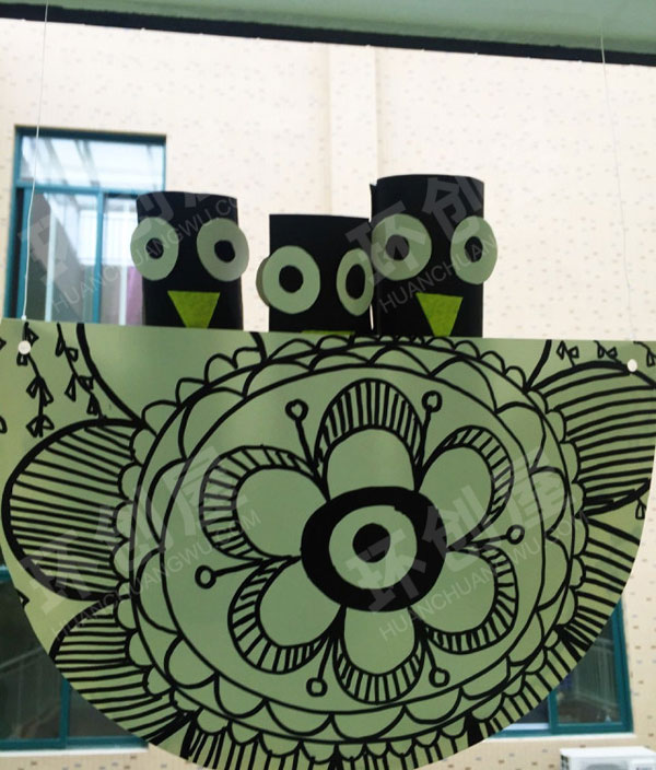 幼儿园手工春天气息燕子窝吊饰环创图片