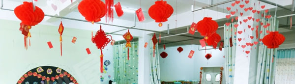 幼儿园浓浓新年中国风挂饰环创图片
