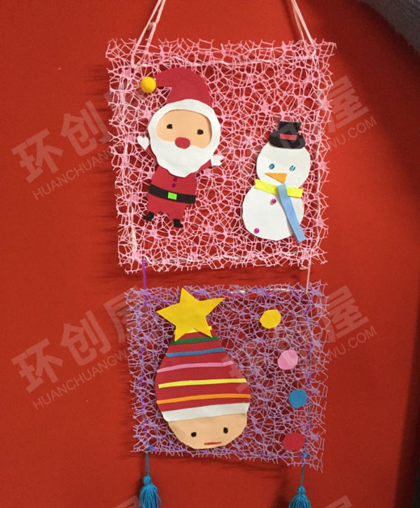 幼儿园圣诞挂饰环创图片