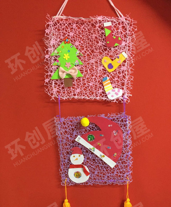 幼儿园圣诞挂饰环创图片