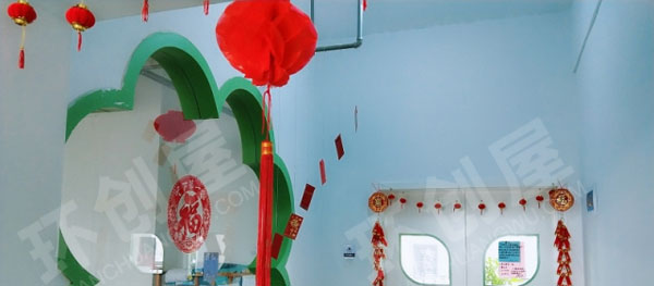 幼儿园浓浓新年中国风挂饰环创图片