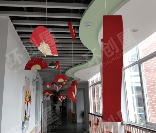幼儿园浓浓新年中国风挂饰环创图片