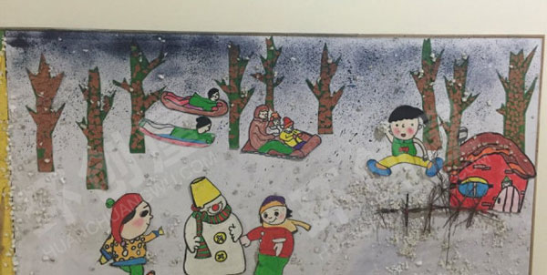 幼儿园走廊过道装饰春夏秋冬墙面环创图片