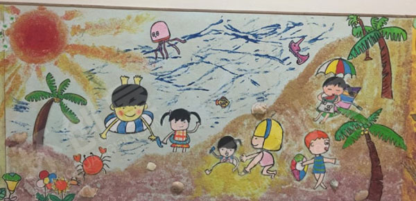 幼儿园走廊过道装饰春夏秋冬墙面环创图片