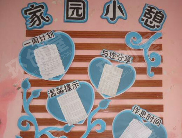 幼儿园家园联系栏卡通环创图片