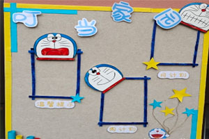 幼儿园家园联系栏叮当猫环创图片