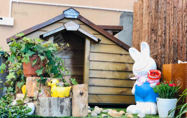幼儿园户外二十四节气春分植物角装饰环创图片