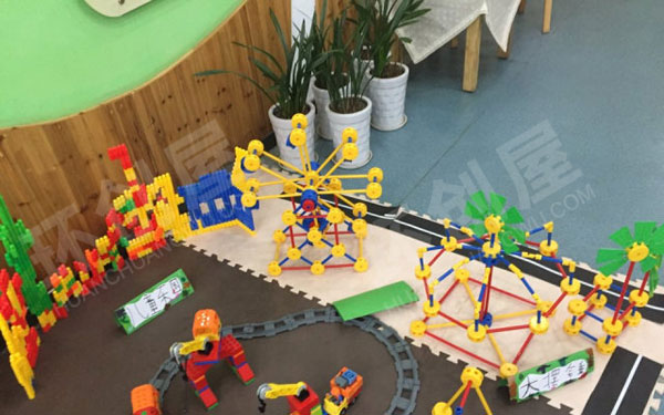 幼儿园建筑各种小创意建构环创图片