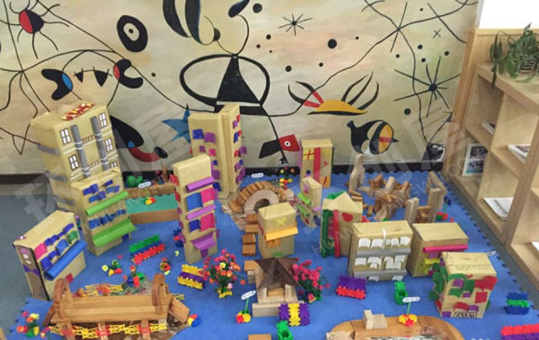 幼儿园建筑各种小创意建构环创图片