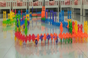 幼儿园雪花片泉州湾大桥建构区搭建环创图片8张