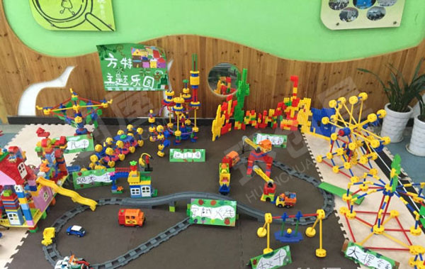 幼儿园建筑各种小创意建构环创图片