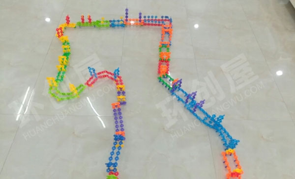 幼儿园雪花片泉州湾大桥建构区搭建环创图片