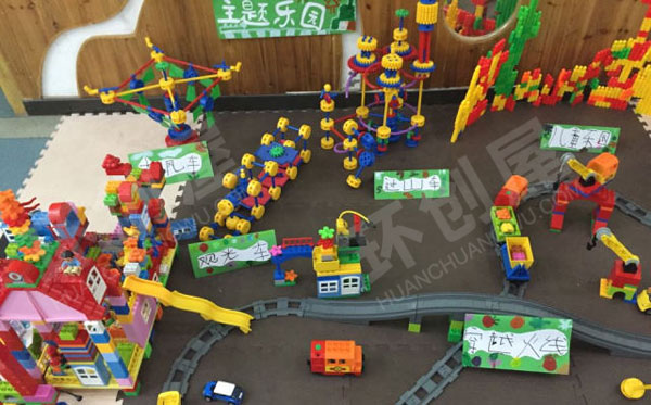 幼儿园建筑各种小创意建构环创图片