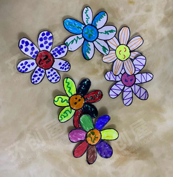 幼儿园科学区水上开花环创图片