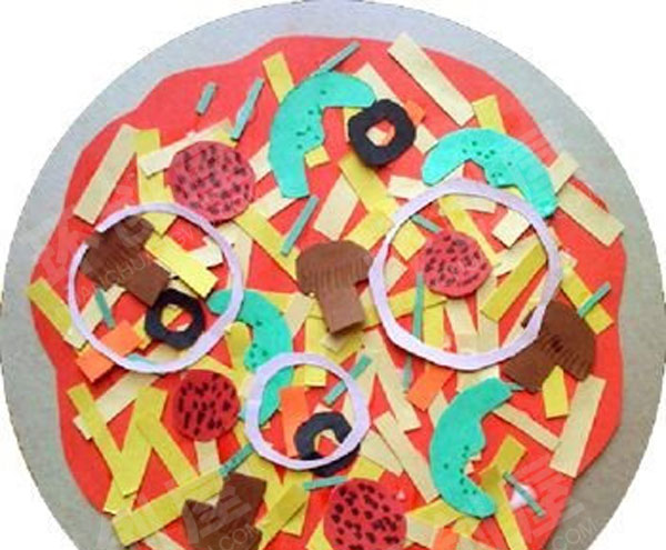 幼儿园角色游戏好吃的食物披萨店环创图片