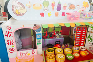 幼儿园角色游戏快乐早餐店环创图片2张