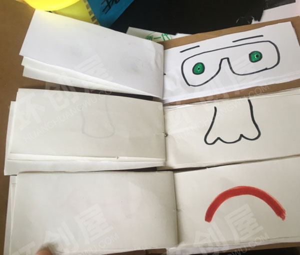 幼儿园益智区手工制作教具变脸书环创图片