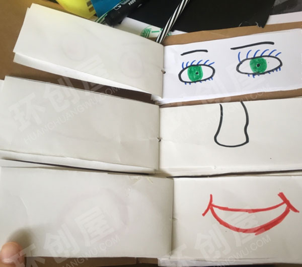 幼儿园益智区手工制作教具变脸书环创图片