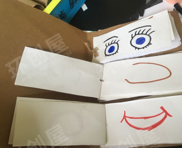 幼儿园益智区手工制作教具变脸书环创图片