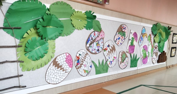 幼儿园主题墙恐龙主题环境创设图片