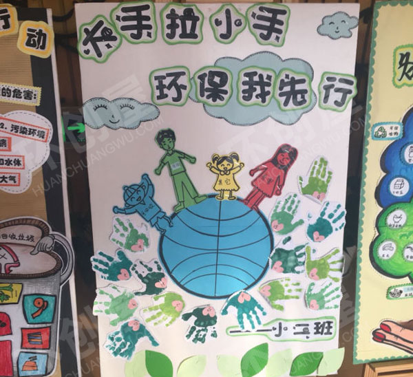 幼儿园垃圾分类地球环保主题墙环创图片