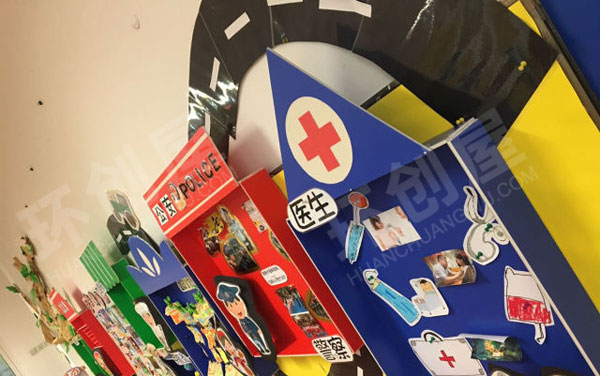幼儿园各种各样的职业墙面环创图片