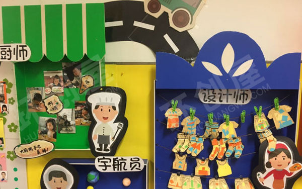 幼儿园各种各样的职业墙面环创图片