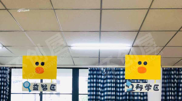 幼儿园布朗熊莎莉鸡主题吊饰环创图片