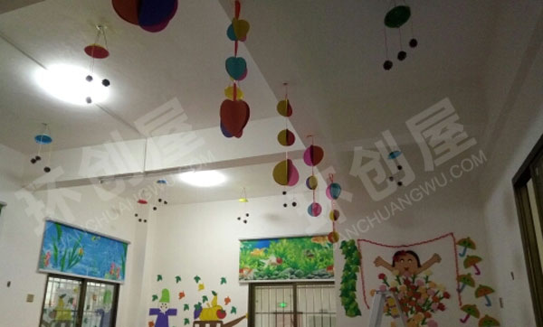 幼儿园美工材料卡纸制作多彩吊挂饰图片