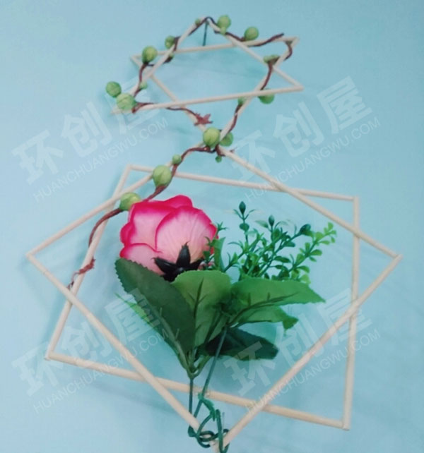 幼儿园小木棍干花挂饰图片