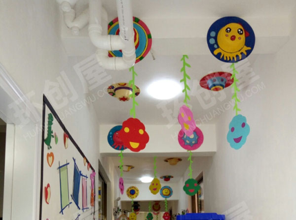 幼儿园美工材料卡纸制作多彩吊挂饰图片