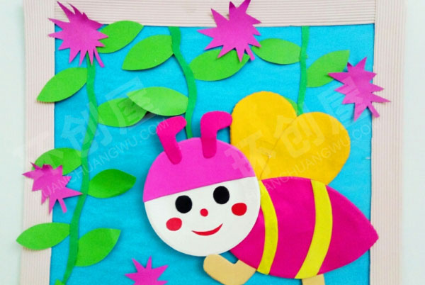幼儿园走廊墙面环创环保废物利用纸盘动物画图片