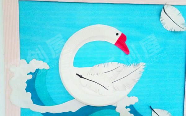 幼儿园走廊墙面环创环保废物利用纸盘动物画图片