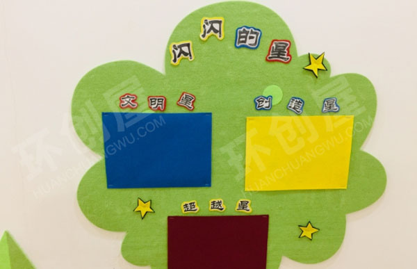 幼儿园绿色不织布家园联系栏环创图片