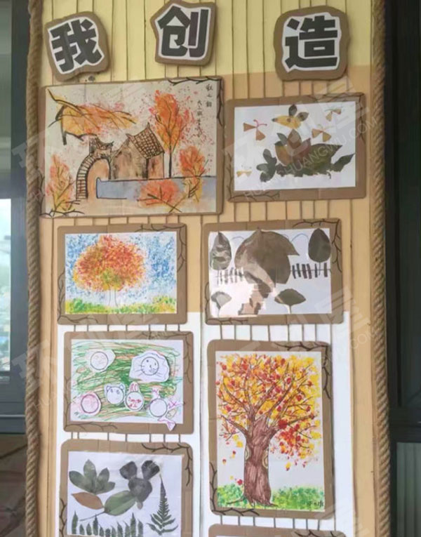 幼儿园美美的作品展示栏环创图片