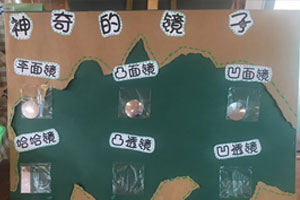 幼儿园科学区神奇的镜子环创图片