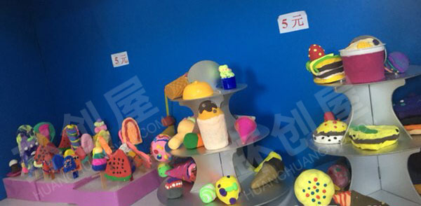 幼儿园角色游戏粘土多种蛋糕生日会环创图片