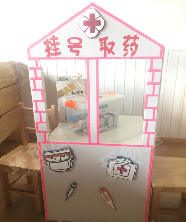 幼儿园角色游戏kt板小医院环创图片
