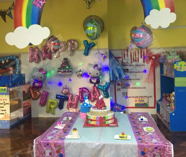 幼儿园角色游戏粘土多种蛋糕生日会环创图片