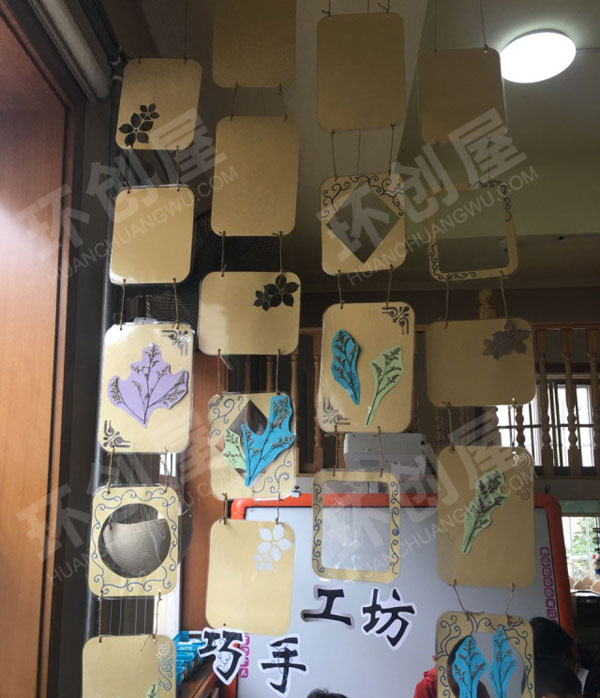 幼儿园美工区创意吊饰环创图片