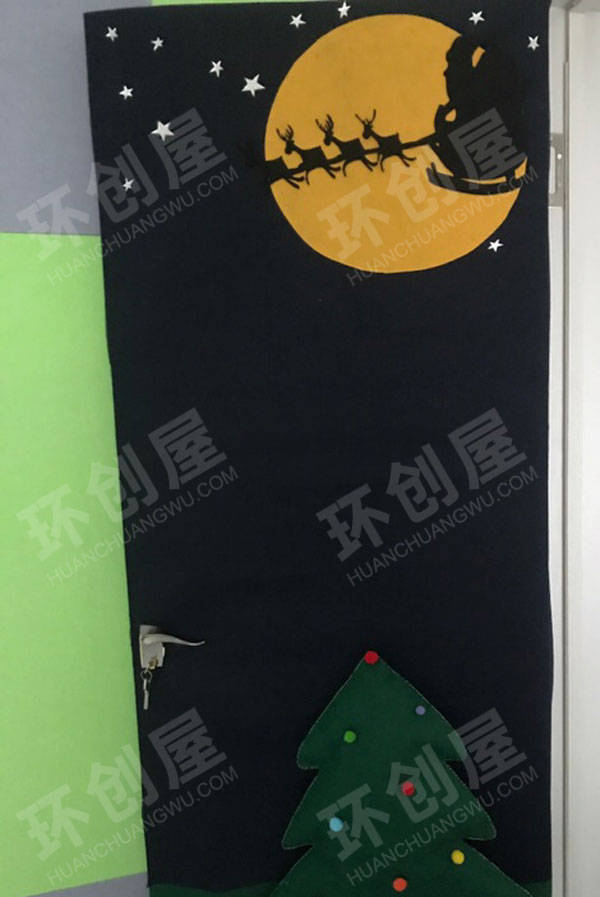 幼儿园圣诞节门饰环创图片