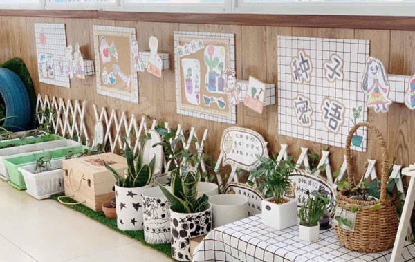幼儿园走廊角落种子密语环创图片