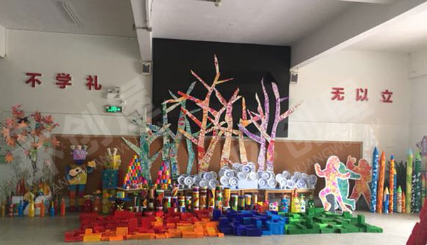 幼儿园废物利用创作各种精美作品展示图片