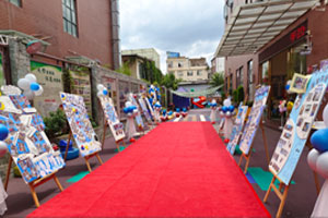 幼儿园户外自制展板背景六一儿童节环创图片3张