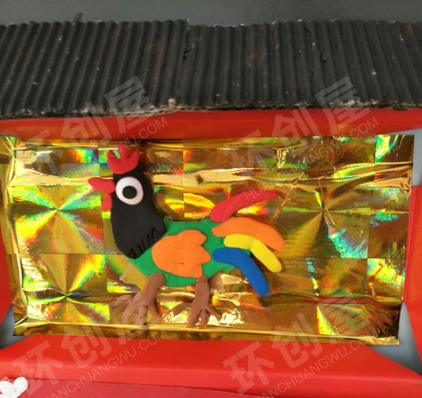 幼儿园户外粘土立体手工作品环创图片